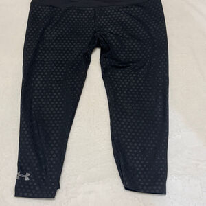 Women's Under Armour Black Polka Dot Cropped athletic Leggings M
